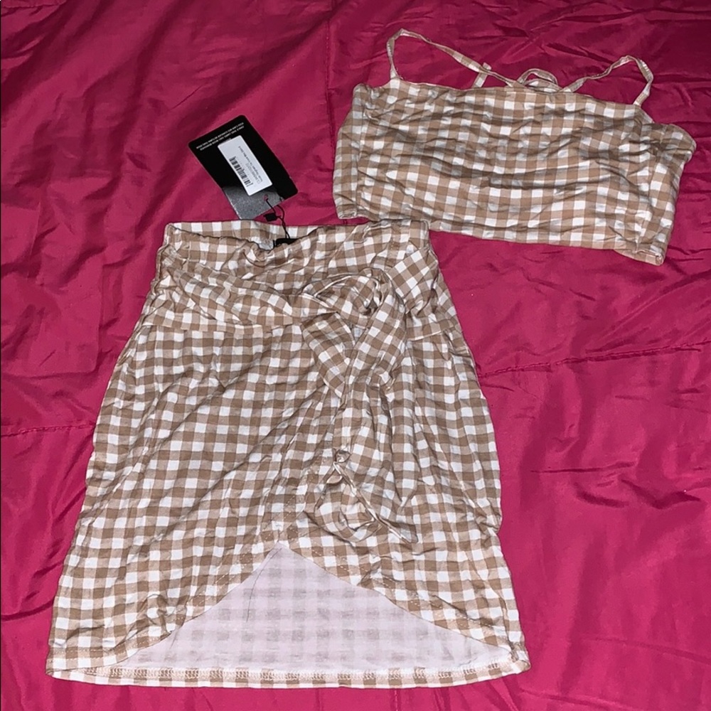 Two Piece Gingham Set